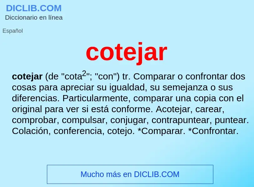 O que é cotejar - definição, significado, conceito