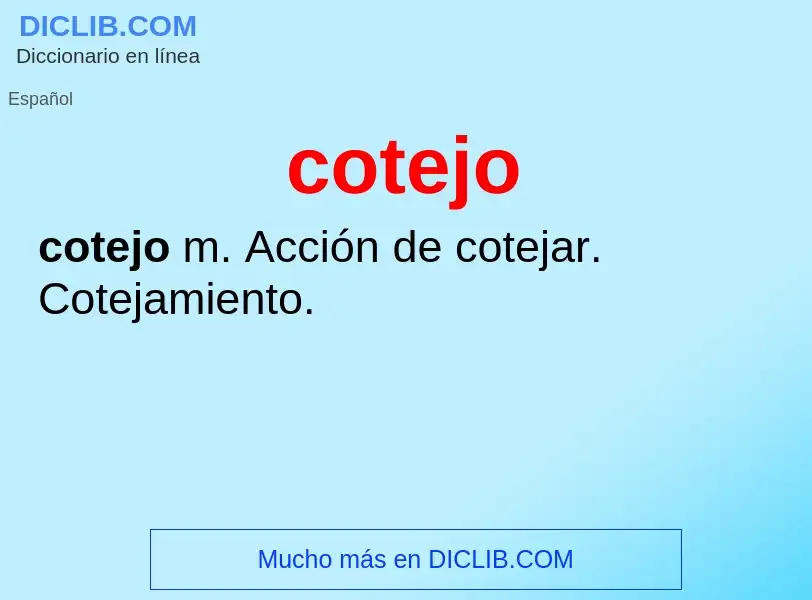 Wat is cotejo - definition