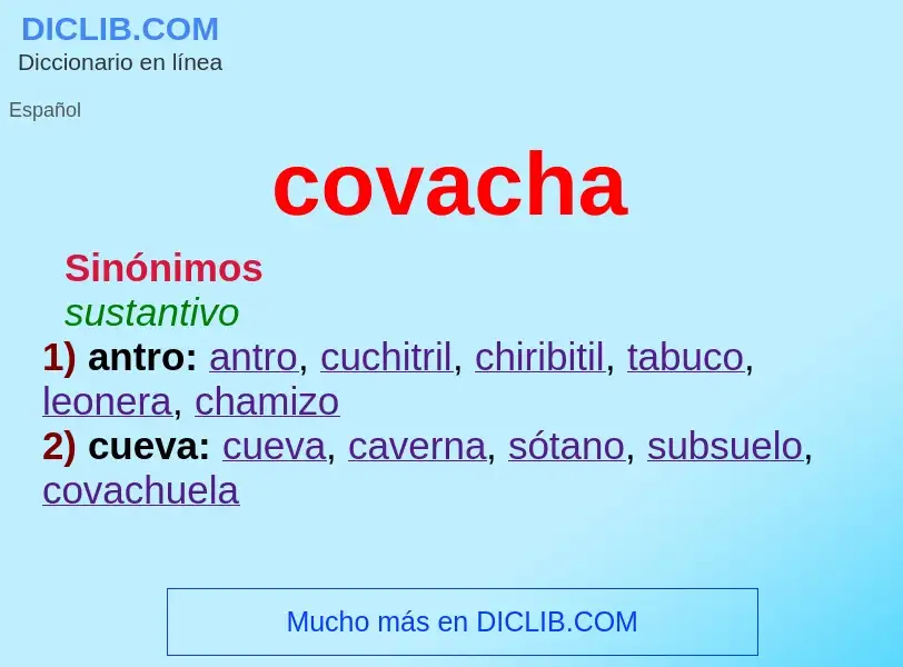 What is covacha - definition