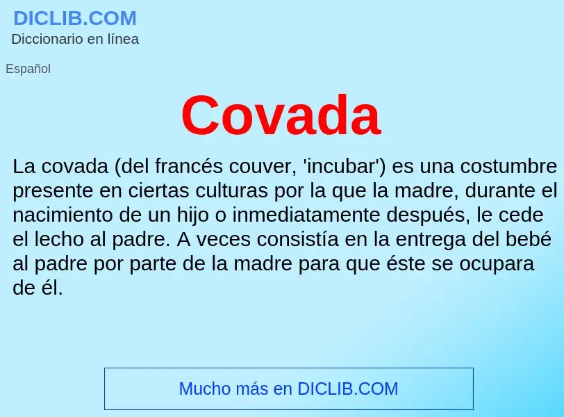 ¿Qué es Covada? - significado y definición