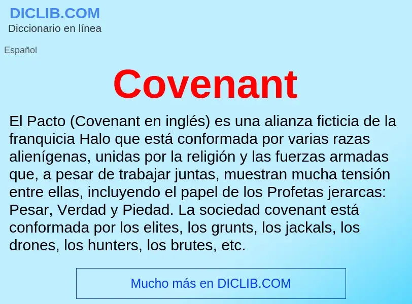 Wat is Covenant - definition