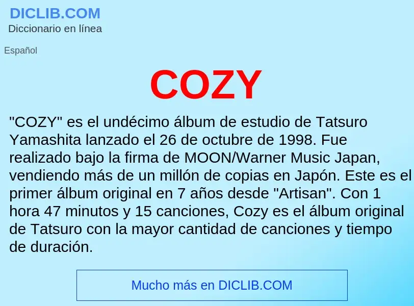 ¿Qué es COZY? - significado y definición