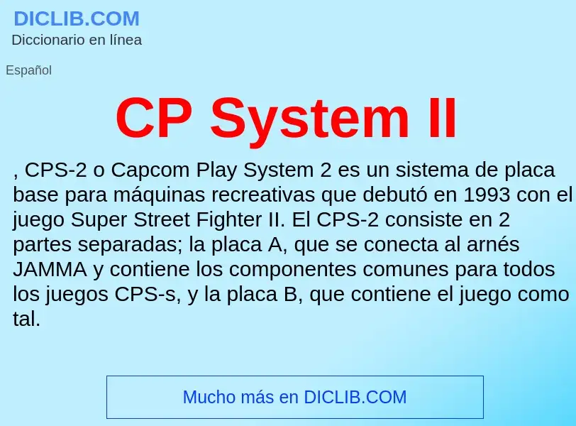 Τι είναι CP System II - ορισμός