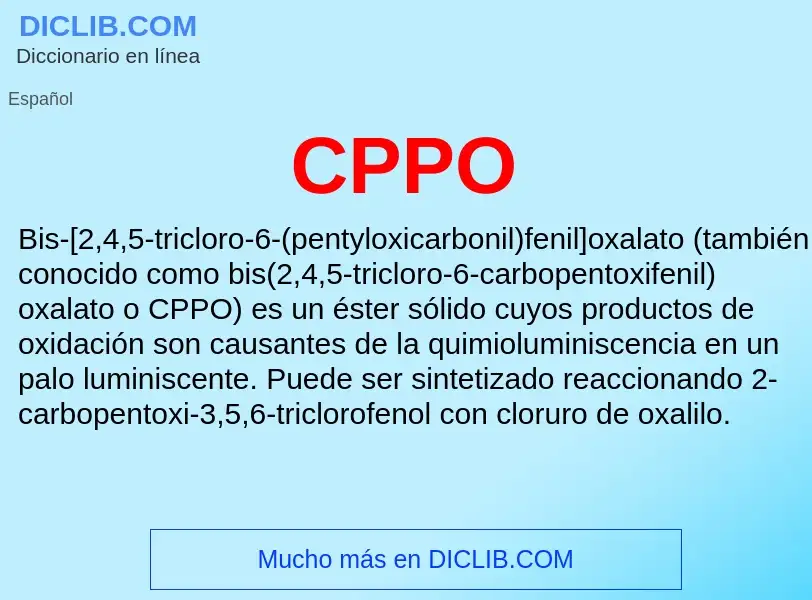 ¿Qué es CPPO? - significado y definición