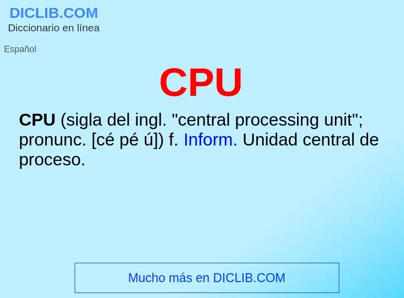 Che cos'è CPU - definizione