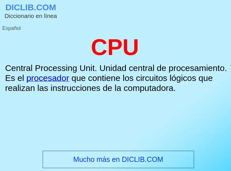 Che cos'è CPU - definizione