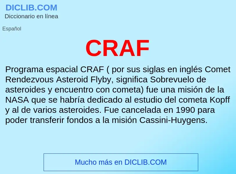 ¿Qué es CRAF? - significado y definición