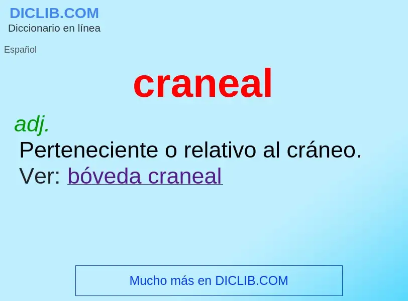 What is craneal - definition