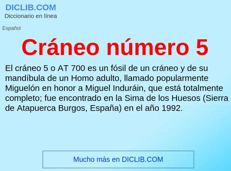 O que é Cráneo número 5 - definição, significado, conceito