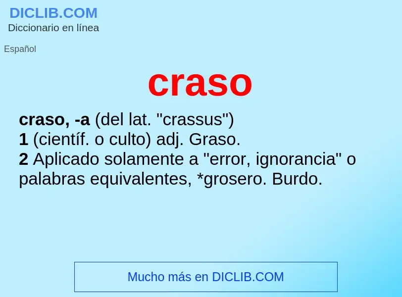 Wat is craso - definition