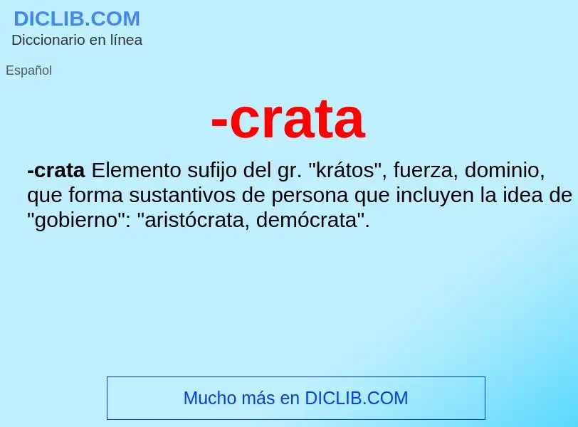 Wat is -crata - definition