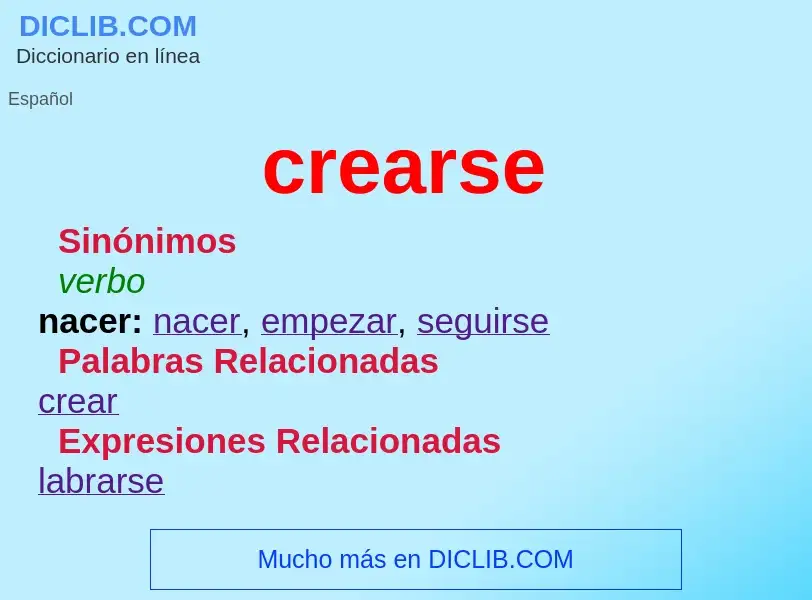 Wat is crearse - definition