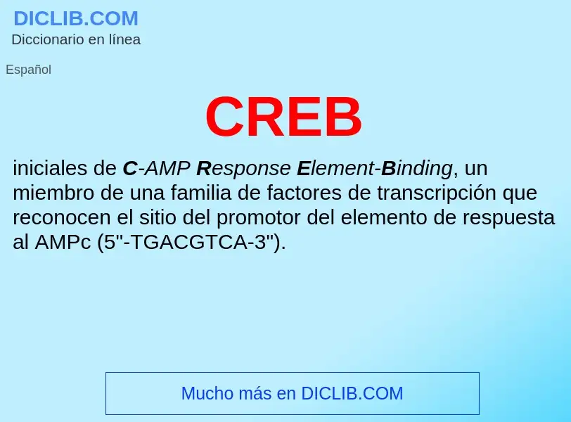 ¿Qué es CREB? - significado y definición