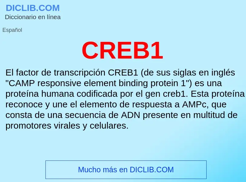 Что такое CREB1 - определение