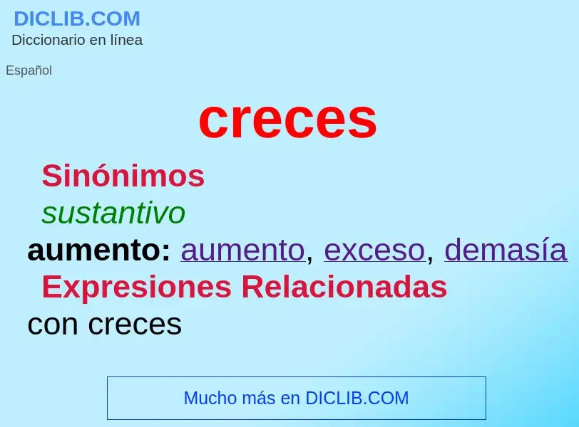 What is creces - definition