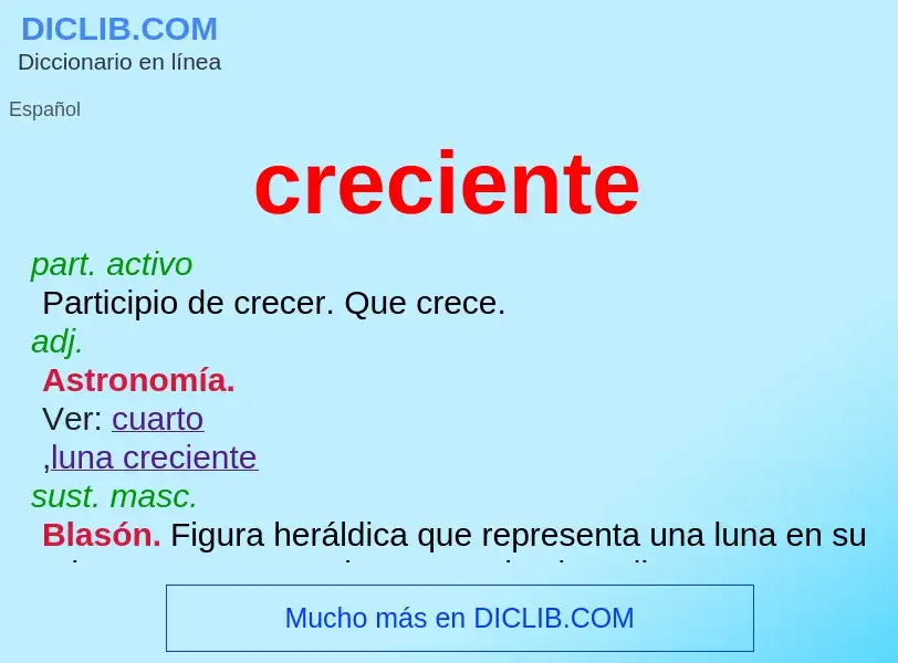 ¿Qué es creciente? - significado y definición