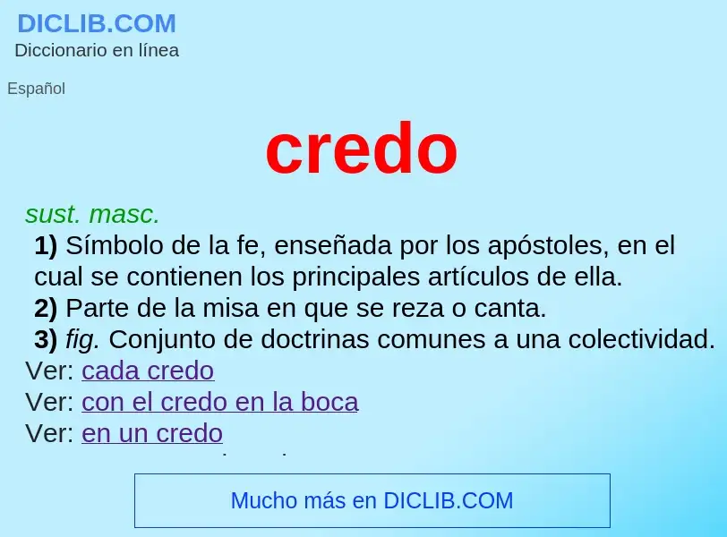 Wat is credo - definition