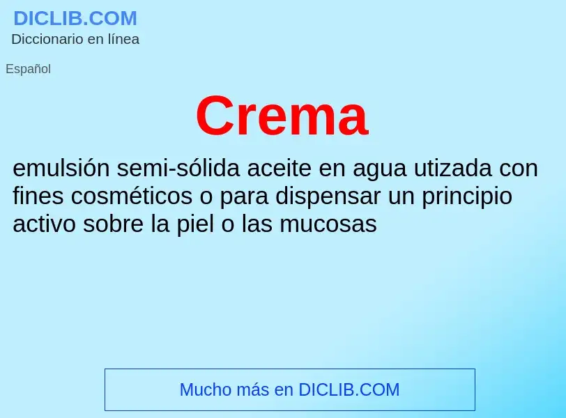 O que é Crema - definição, significado, conceito