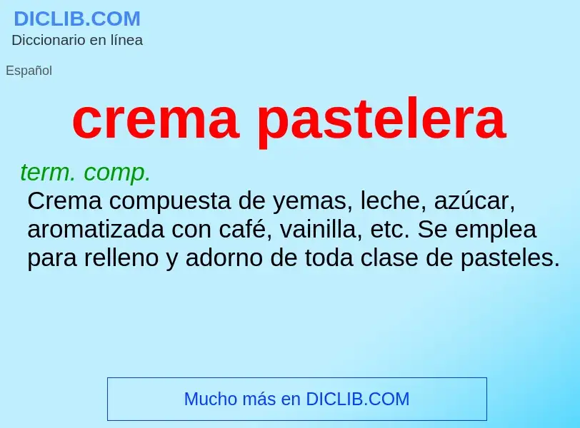 O que é crema pastelera - definição, significado, conceito