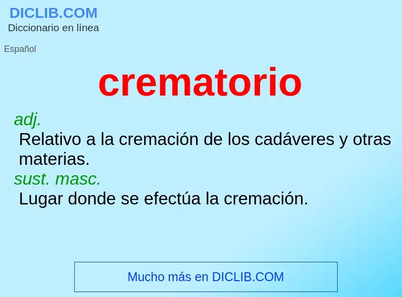 What is crematorio - definition