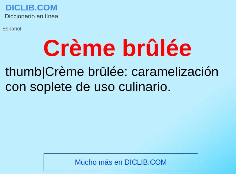 Τι είναι Crème brûlée - ορισμός