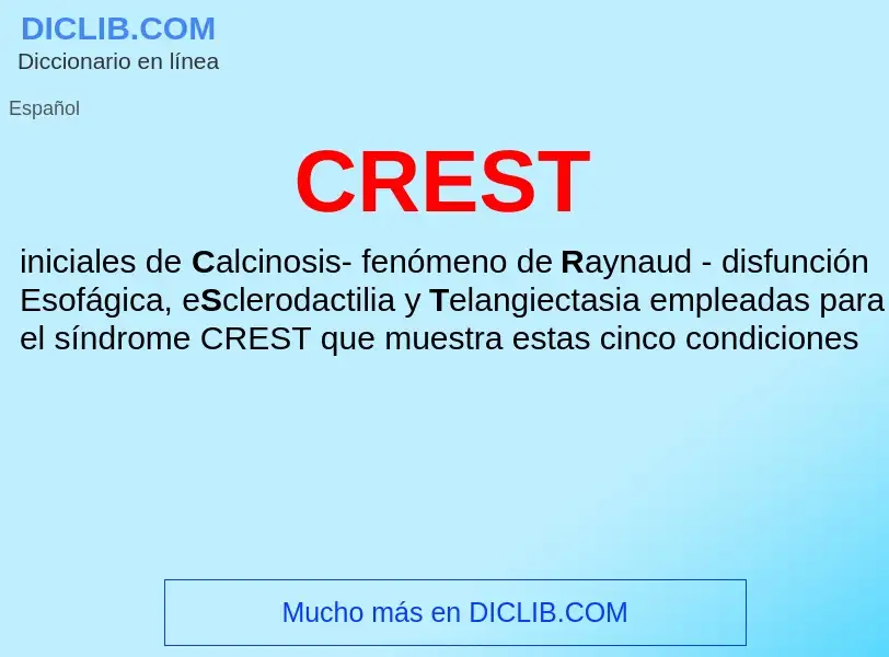 ¿Qué es CREST? - significado y definición