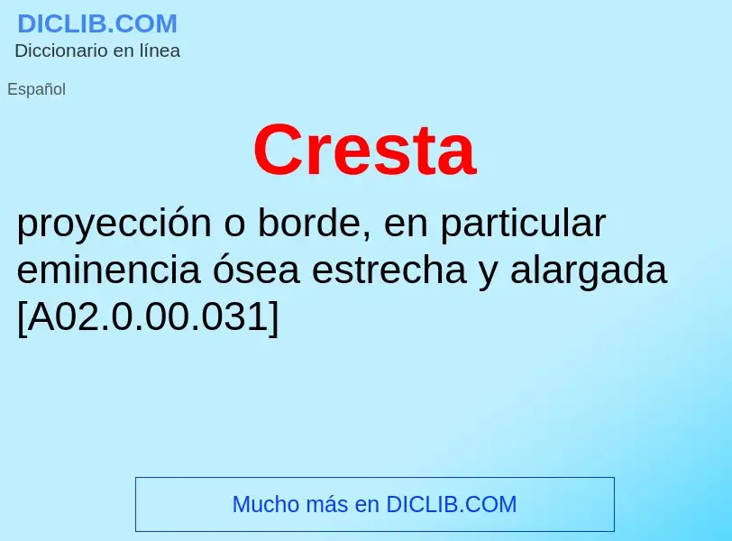 Wat is Cresta - definition