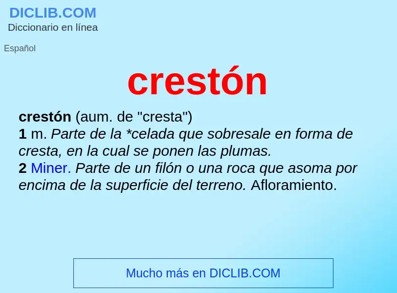 Что такое crestón - определение