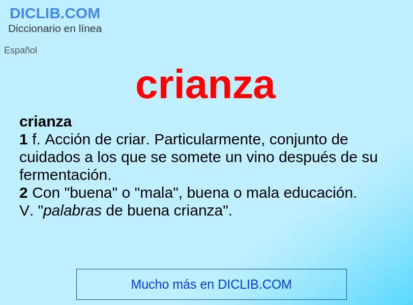 Wat is crianza - definition