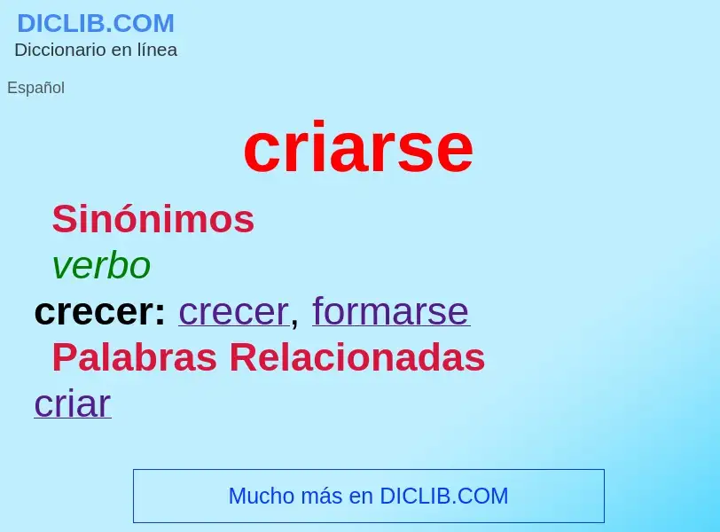 What is criarse - definition