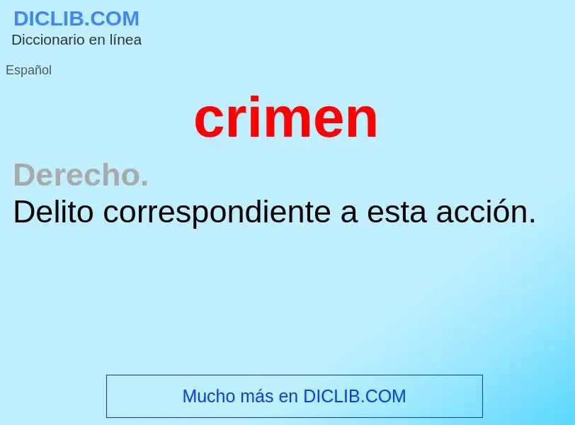 O que é crimen - definição, significado, conceito