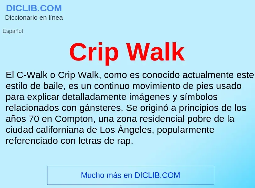 Что такое Crip Walk - определение