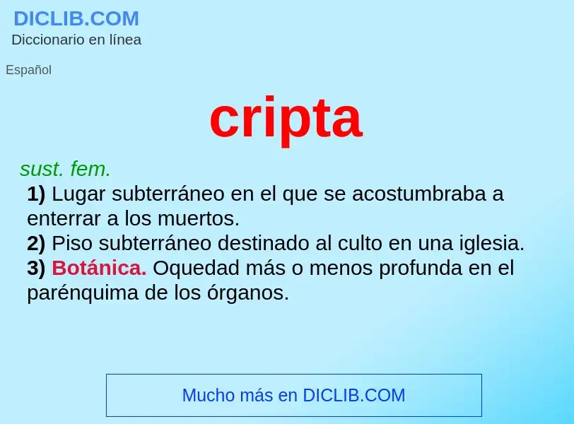 Was ist cripta - Definition