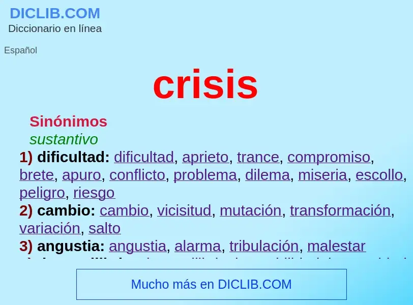 What is crisis - definition