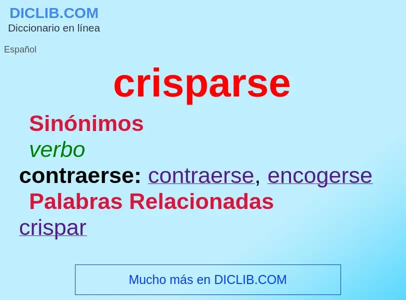 What is crisparse - meaning and definition