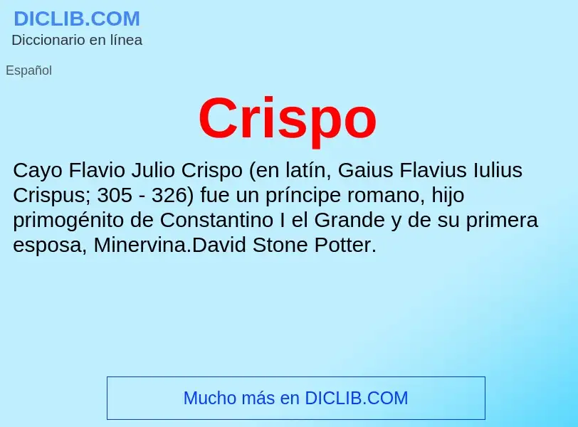 Wat is Crispo - definition