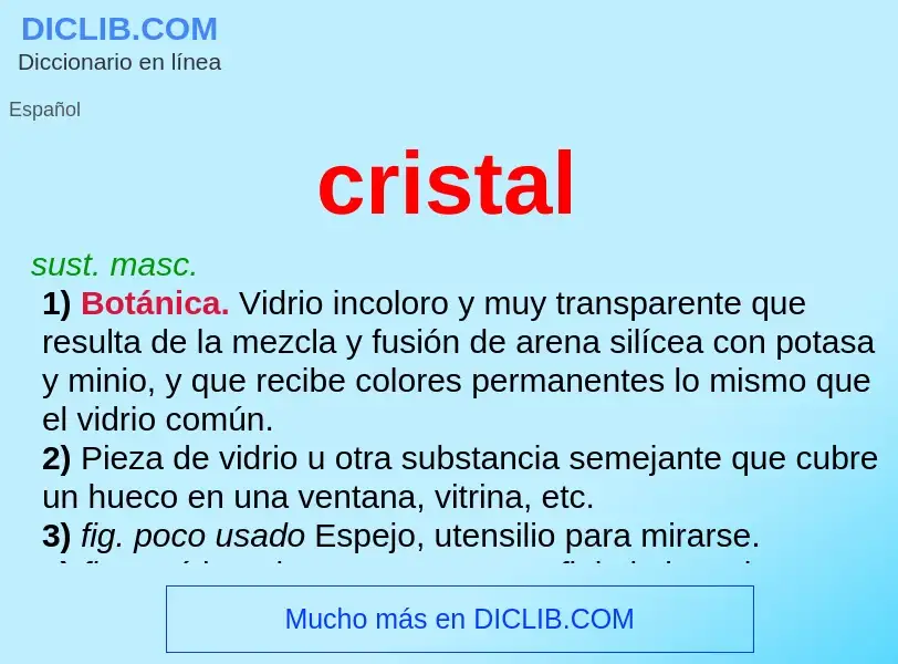 Che cos'è cristal - definizione