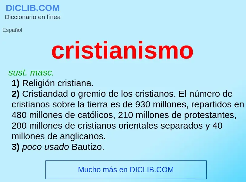 What is cristianismo - meaning and definition