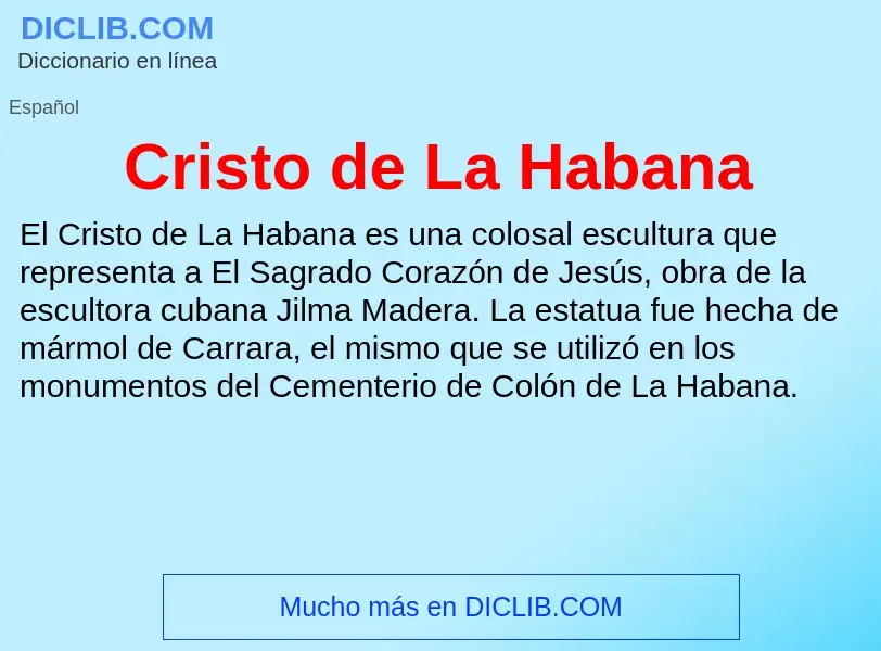 Che cos'è Cristo de La Habana - definizione