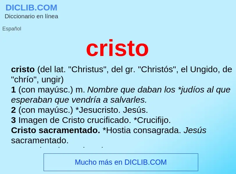 O que é cristo - definição, significado, conceito