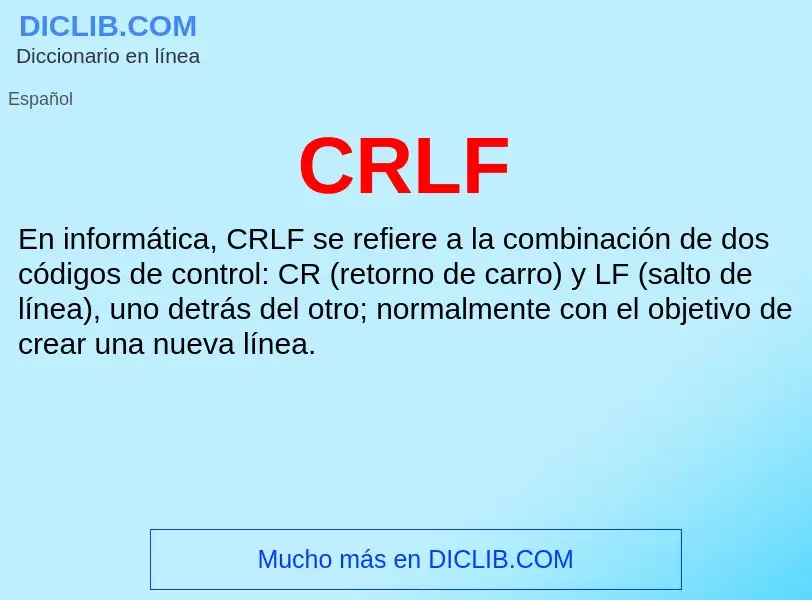 ¿Qué es CRLF? - significado y definición