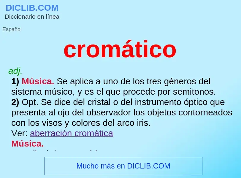 ¿Qué es cromático? - significado y definición