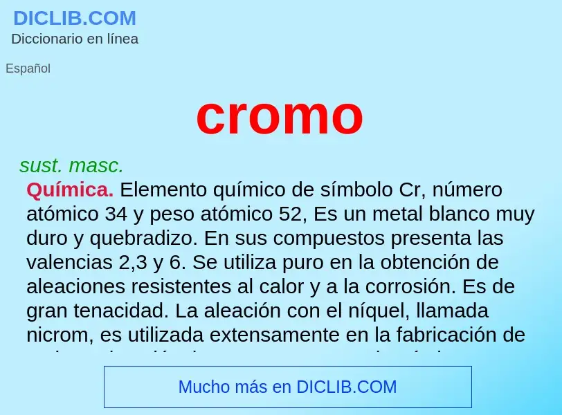 Wat is cromo - definition