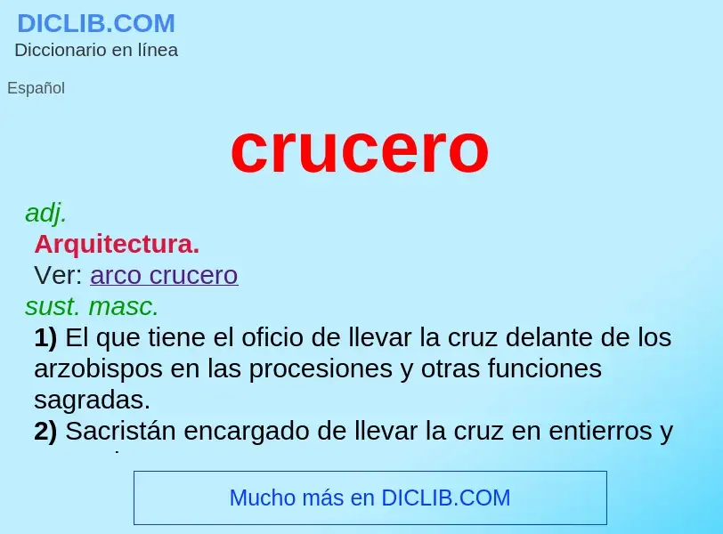 What is crucero - definition