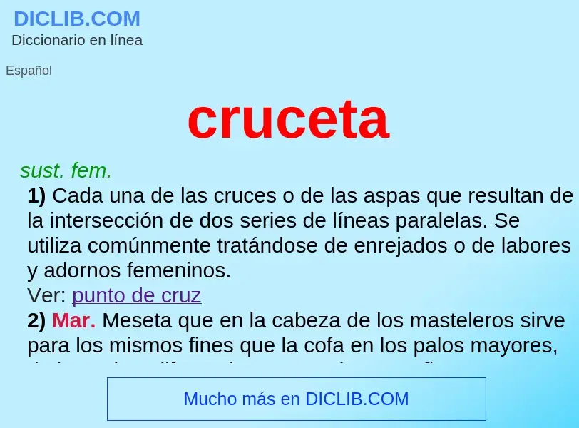 Was ist cruceta - Definition