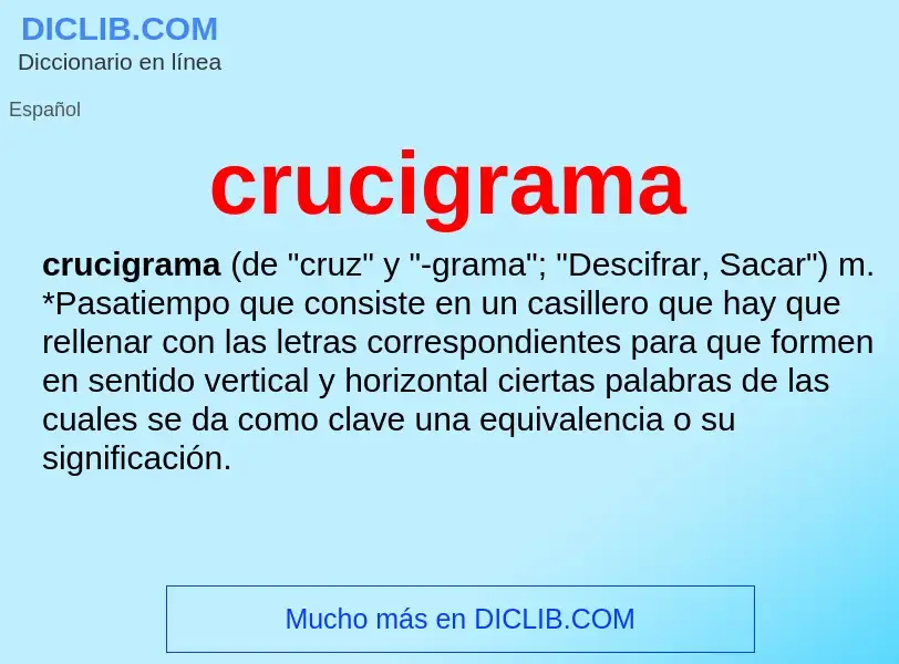 Wat is crucigrama - definition