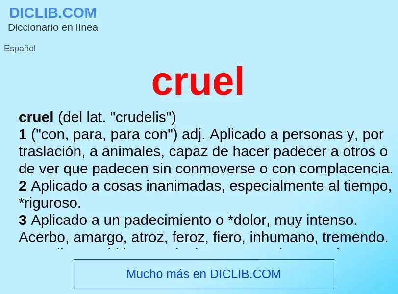 What is cruel - definition