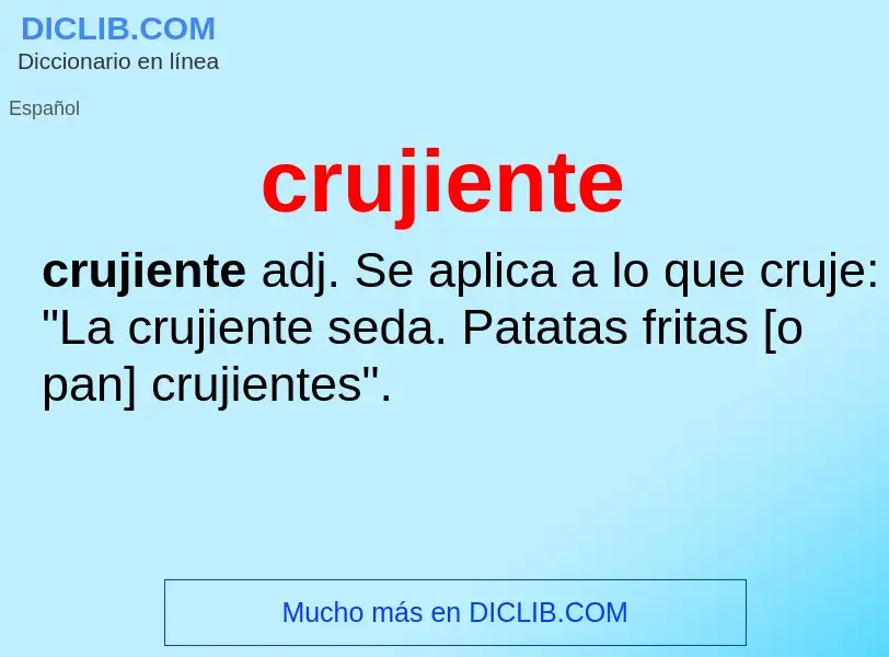 ¿Qué es crujiente? - significado y definición