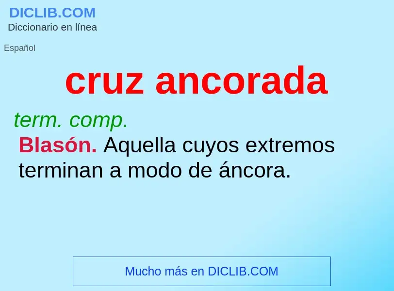 What is cruz ancorada - meaning and definition