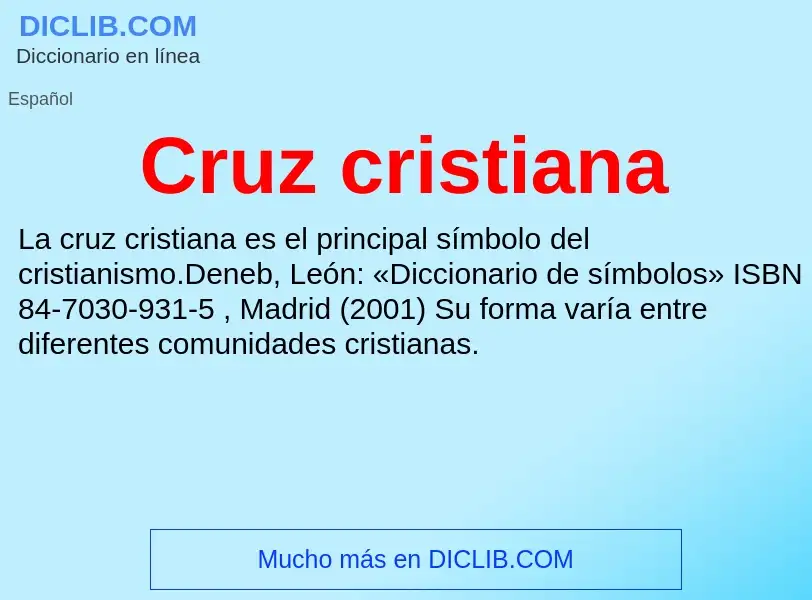 What is Cruz cristiana - definition